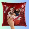 Magic Sequin Cushion With Personalized Hidden Photo