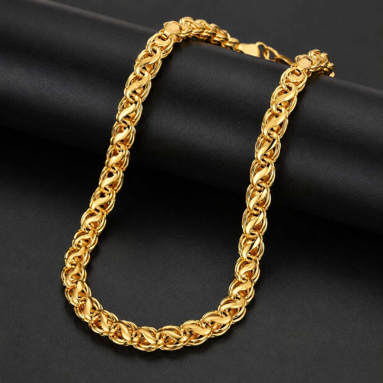 Stunning Brass Golden Gold Plated Chain For Men - 20 Inches Long - Image 4