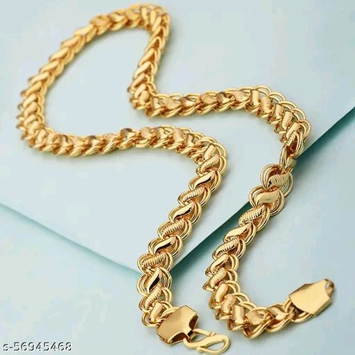 Stunning Brass Golden Gold Plated Chain For Men - 20 Inches Long - Image 5