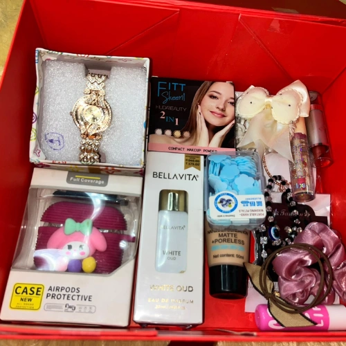 Luxury 16-in-1 Women's Beauty, Watch & Accessories Gift Hamper Box